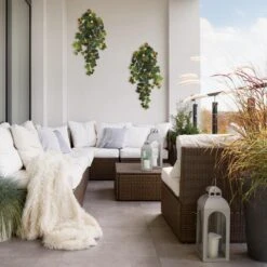 31 In. Artificial Strawberry Hanging Bush With Berry (Set Of 2) 10 31 In. Artificial Strawberry Hanging Bush With Berry (Set Of 2) -Artificial nearly natural artificial ferns 6115 s2 1f 1000