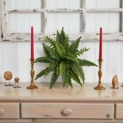 Indoor 14 In. Boston Fern Artificial Plant (Set Of 6) -Artificial nearly natural artificial ferns 6125 s6 31 1000