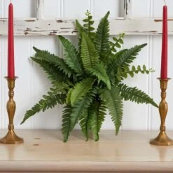 Indoor 14 In. Boston Fern Artificial Plant (Set Of 6) -Artificial nearly natural artificial ferns 6125 s6 4f 1000