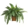 23 In. Artificial Boston Fern Silk Plant With Wicker Basket 2 23 In. Artificial Boston Fern Silk Plant With Wicker Basket -Artificial nearly natural artificial ferns 6549 64 1000