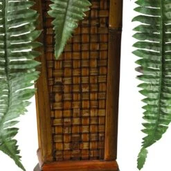 33 In. Artificial Boston Fern Silk Plant With Decorative Vase 8 33 In. Artificial Boston Fern Silk Plant With Decorative Vase -Artificial nearly natural artificial ferns 6553 4f 1000
