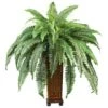 33 In. Artificial Boston Fern Silk Plant With Decorative Vase 1 33 In. Artificial Boston Fern Silk Plant With Decorative Vase -Artificial nearly natural artificial ferns 6553 64 1000