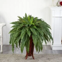 38 In. Artificial H Green Boston Fern With Stand Silk Plant 10 38 In. Artificial H Green Boston Fern With Stand Silk Plant -Artificial nearly natural artificial ferns 6627 1f 1000