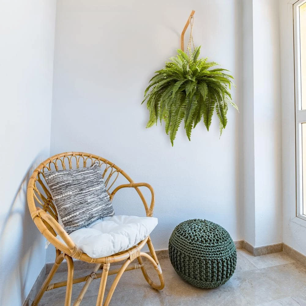 Artificial Double Giant Boston Fern Hanging Basket 8 Artificial Double Giant Boston Fern Hanging Basket - Image 6