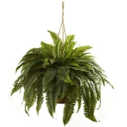 Artificial Double Giant Boston Fern Hanging Basket 10 Artificial Double Giant Boston Fern Hanging Basket -Artificial nearly natural artificial ferns 6788 4f 1000