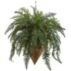 Artificial Giant River Fern With Cone Hanging Basket 1 Artificial Giant River Fern With Cone Hanging Basket -Artificial nearly natural artificial ferns 6871 64 1000