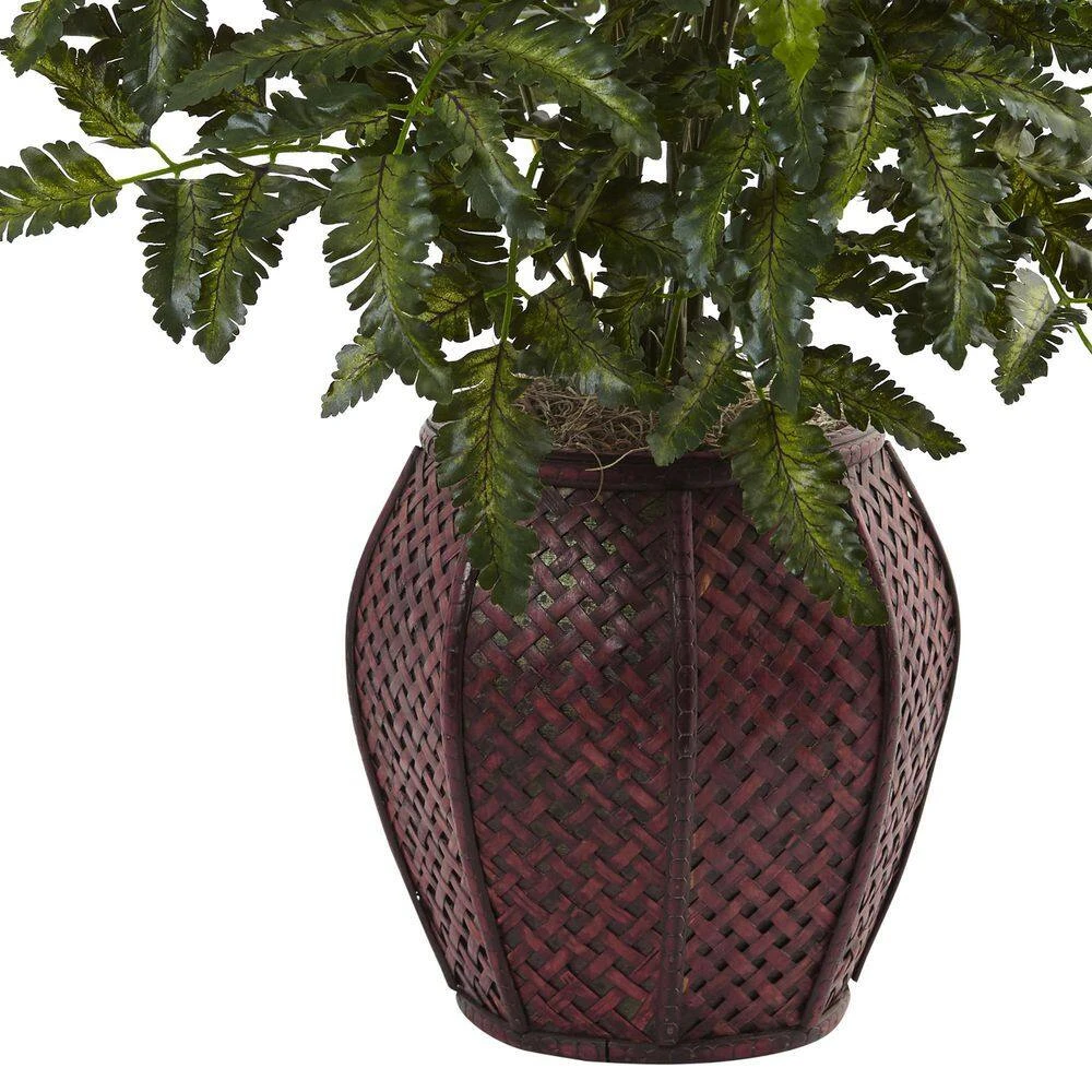 Artificial Bracken Fern With Decorative Planter 5 Artificial Bracken Fern With Decorative Planter - Image 3