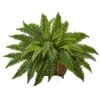 23 In. Artificial Boston Fern In Metallic Planter 1 23 In. Artificial Boston Fern In Metallic Planter -Artificial nearly natural artificial ferns 6933 64 1000