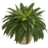 Indoor 22 In. Boston Fern Artificial Plant In Sandstone Planter 1 Indoor 22 In. Boston Fern Artificial Plant In Sandstone Planter -Artificial nearly natural artificial ferns 8052 64 1000