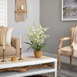 26 In. Artificial Dancing Lady Silk Orchid Arrangement In Green 9 26 In. Artificial Dancing Lady Silk Orchid Arrangement In Green -Artificial nearly natural artificial flowers 1005 gr 31 1000