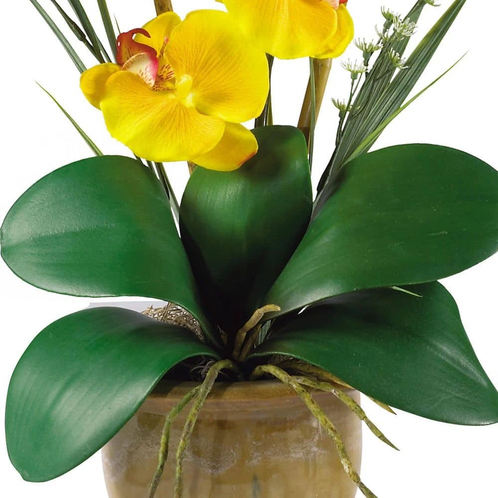 21 In. Artificial Single Stem Phalaenopsis Silk Orchid Flower Arrangement 5 21 In. Artificial Single Stem Phalaenopsis Silk Orchid Flower Arrangement - Image 3