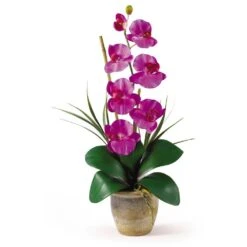21 In. Artificial Phalaenopsis Silk Orchid Flower Arrangement In Orchid 7 21 In. Artificial Phalaenopsis Silk Orchid Flower Arrangement In Orchid -Artificial nearly natural artificial flowers 1016 or 31 1000