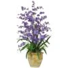 32 In. Artificial Triple Dancing Lady Silk Flower Arrangement In Purple 1 32 In. Artificial Triple Dancing Lady Silk Flower Arrangement In Purple -Artificial nearly natural artificial flowers 1070 pp 64 1000