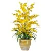 32 In. Artificial Triple Dancing Lady Silk Flower Arrangement In Yellow 2 32 In. Artificial Triple Dancing Lady Silk Flower Arrangement In Yellow -Artificial nearly natural artificial flowers 1070 yl 64 1000