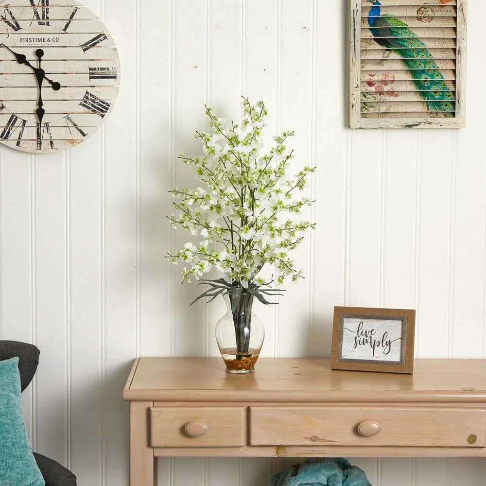 31 In. Artificial Dancing Lady Liquid Illusion Silk Flower Arrangement In Green 5 31 In. Artificial Dancing Lady Liquid Illusion Silk Flower Arrangement In Green - Image 3