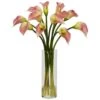 20 In. Artificial H Pink Mini Calla Lily Silk Flower Arrangement 2 20 In. Artificial H Pink Mini Calla Lily Silk Flower Arrangement -Artificial nearly natural artificial flowers 1187 pk 64 1000