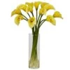 20 In. Artificial H Yellow Mini Calla Lily Silk Flower Arrangement 1 20 In. Artificial H Yellow Mini Calla Lily Silk Flower Arrangement -Artificial nearly natural artificial flowers 1187 yl 64 1000