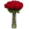 31 In. Artificial H Red Giant Rose Silk Flower Arrangement 2 31 In. Artificial H Red Giant Rose Silk Flower Arrangement -Artificial nearly natural artificial flowers 1214 64 1000