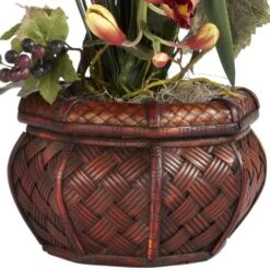 30 In. Artificial H Burgundy Cymbidium With Decorative Vase Silk Arrangement 9 30 In. Artificial H Burgundy Cymbidium With Decorative Vase Silk Arrangement -Artificial nearly natural artificial flowers 1245 br 4f 1000