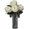 18 In. Artificial H White Fancy Rose With Cylinder Vase Silk Flower Arrangement 1 18 In. Artificial H White Fancy Rose With Cylinder Vase Silk Flower Arrangement -Artificial nearly natural artificial flowers 1247 wh 64 1000