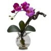 15 In. Artificial H Purple Mini Phalaenopsis With Fluted Vase Silk Flower Arrangement 2 15 In. Artificial H Purple Mini Phalaenopsis With Fluted Vase Silk Flower Arrangement -Artificial nearly natural artificial flowers 1277 pp 64 1000