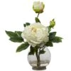 13.5 In. Artificial H White Peony With Fluted Vase Silk Flower Arrangement 1 13.5 In. Artificial H White Peony With Fluted Vase Silk Flower Arrangement -Artificial nearly natural artificial flowers 1278 wh 64 1000