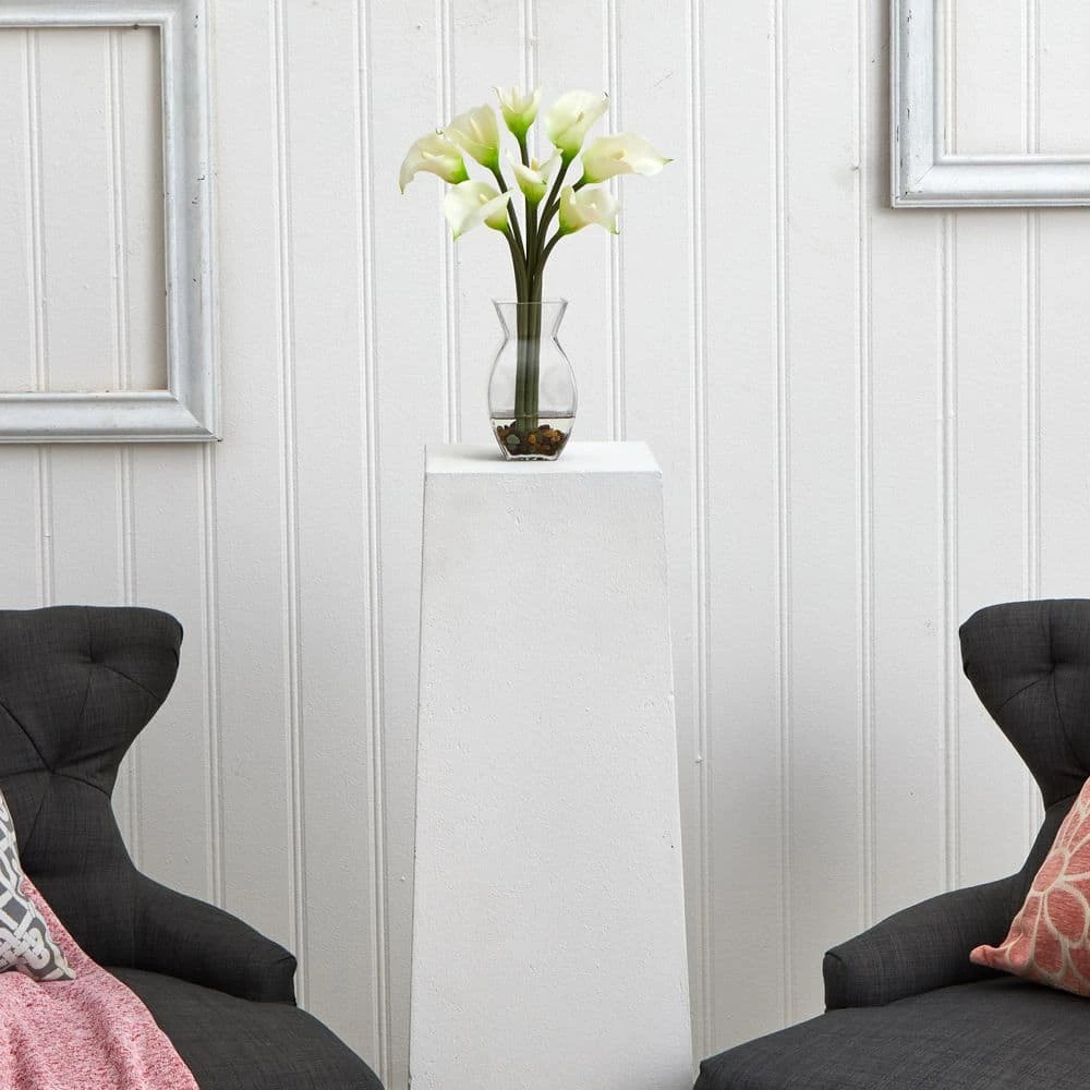 Classic Calla Lily Artificial Arrangement In Cream 6 Classic Calla Lily Artificial Arrangement In Cream - Image 4