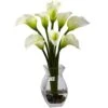 Classic Calla Lily Artificial Arrangement In Cream -Artificial nearly natural artificial flowers 1296 cr 64 1000