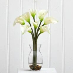 Classic Calla Lily Artificial Arrangement In Cream 7 Classic Calla Lily Artificial Arrangement In Cream -Artificial nearly natural artificial flowers 1296 cr c3 1000