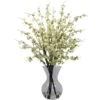 Cherry Blossoms With Vase Arrangement In White 1 Cherry Blossoms With Vase Arrangement In White -Artificial nearly natural artificial flowers 1315 wh 64 1000