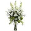 Artificial Lily, Delphinium And Hydrangea Silk Arrangement 2 Artificial Lily, Delphinium And Hydrangea Silk Arrangement -Artificial nearly natural artificial flowers 1335 64 1000