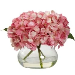 Blooming Artificial Hydrangea With Vase 5 Blooming Artificial Hydrangea With Vase -Artificial nearly natural artificial flowers 1356 pk 31 1000