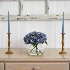 Large Blooming Artificial Hydrangea With Vase 17 Large Blooming Artificial Hydrangea With Vase -Artificial nearly natural artificial flowers 1357 bl 31 1000