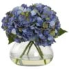 Large Blooming Artificial Hydrangea With Vase 1 Large Blooming Artificial Hydrangea With Vase -Artificial nearly natural artificial flowers 1357 bl 64 1000