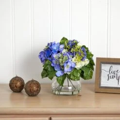 Mixed Artificial Hydrangea With Vase 11 Mixed Artificial Hydrangea With Vase -Artificial nearly natural artificial flowers 1364 bp 31 1000