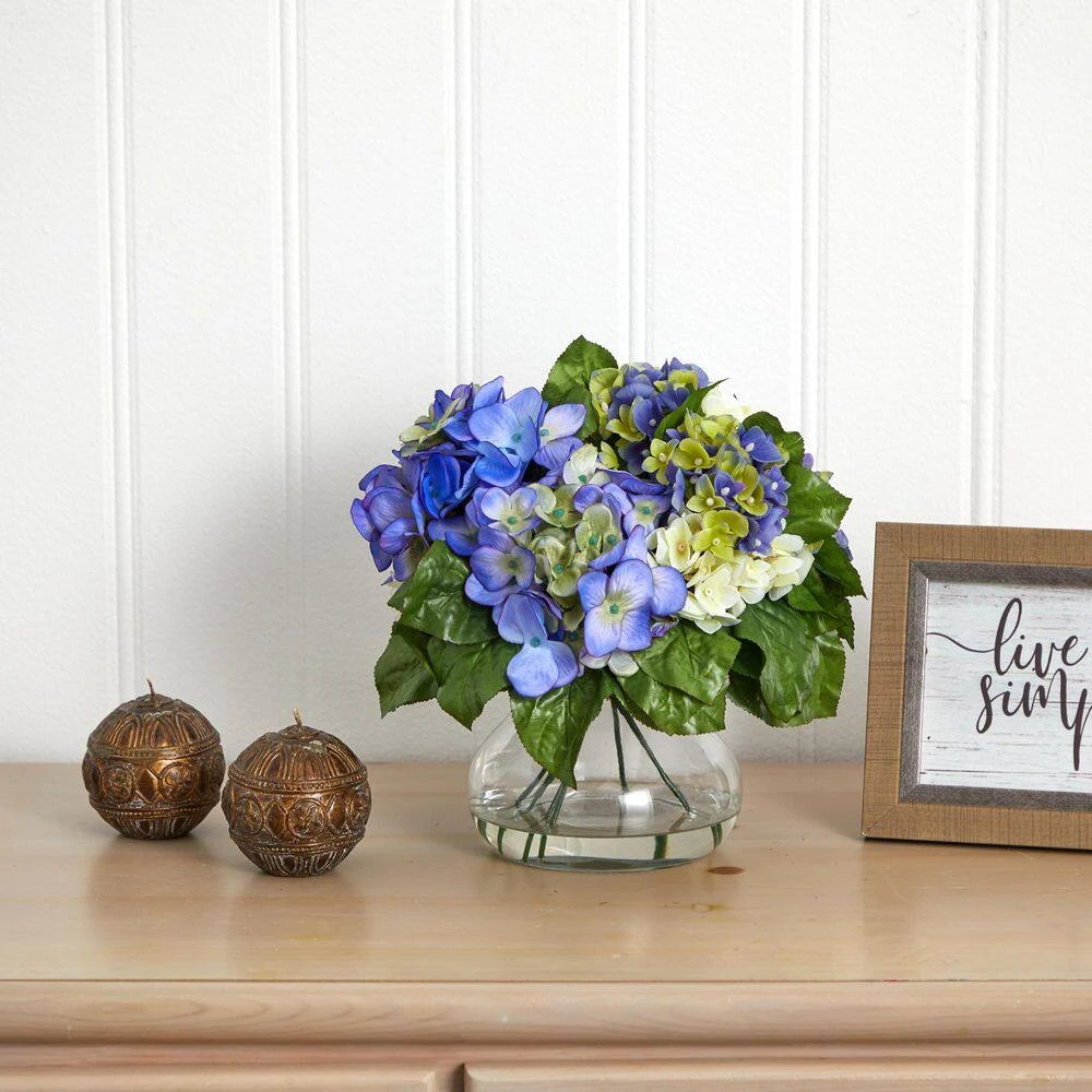 Mixed Artificial Hydrangea With Vase 7 Mixed Artificial Hydrangea With Vase - Image 5