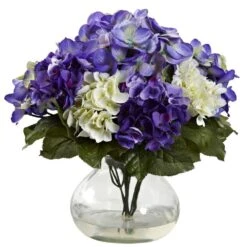 Mixed Artificial Hydrangea With Vase