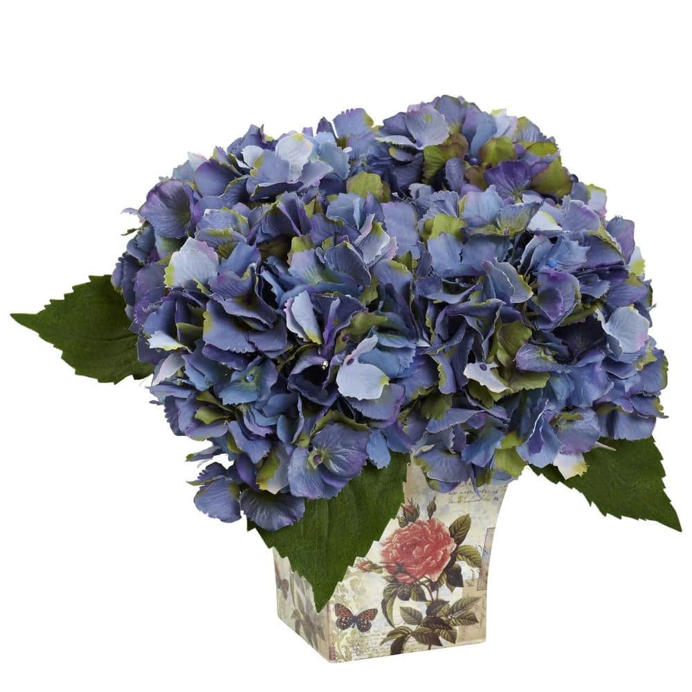 Artificial Hydrangea With Floral Planter 3 Artificial Hydrangea With Floral Planter