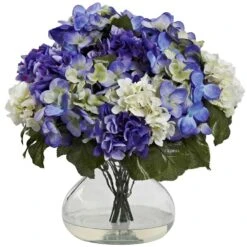 Artificial Hydrangea With Large Vase