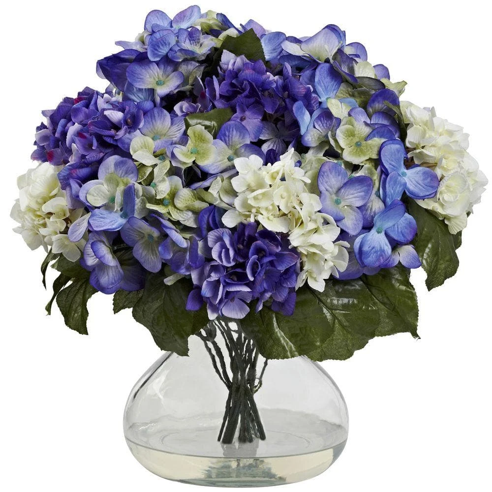 Artificial Hydrangea With Large Vase 3 Artificial Hydrangea With Large Vase