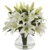 Artificial Lily Arrangement With Vase 1 Artificial Lily Arrangement With Vase -Artificial nearly natural artificial flowers 1434 64 1000