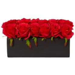 Artificial Dozen Silk Roses -Artificial nearly natural artificial flowers 1487 rd 1f 1000