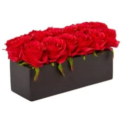 Artificial Dozen Silk Roses -Artificial nearly natural artificial flowers 1487 rd c3 1000