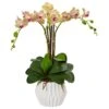 Indoor Phalaenopsis Orchid Silk Artificial Arrangement In White Vase 1 Indoor Phalaenopsis Orchid Silk Artificial Arrangement In White Vase -Artificial nearly natural artificial flowers 1489 64 1000