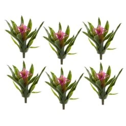 10 In. Bromeliad Artificial Flower Stem (Set Of 6) 9 10 In. Bromeliad Artificial Flower Stem (Set Of 6) -Artificial nearly natural artificial flowers 2237 s6 pp 4f 1000
