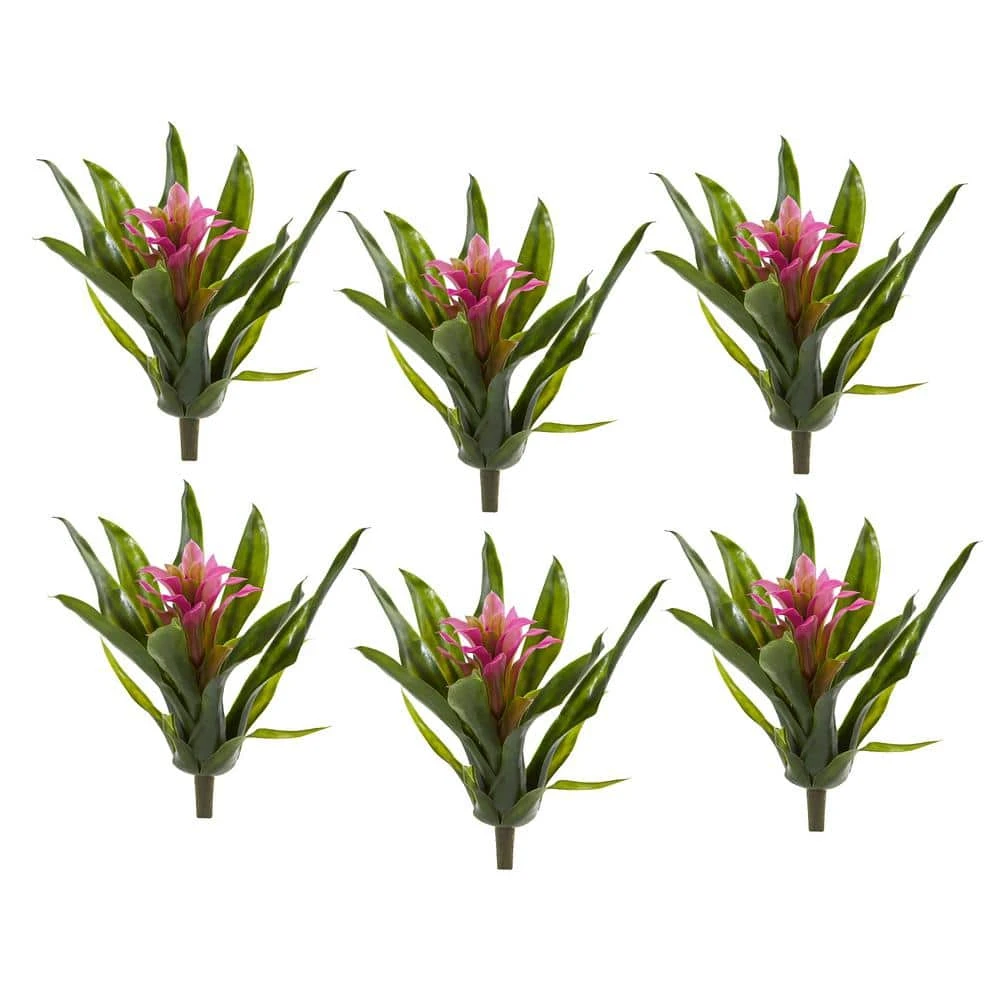 10 In. Bromeliad Artificial Flower Stem (Set Of 6) 4 10 In. Bromeliad Artificial Flower Stem (Set Of 6) - Image 2