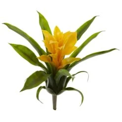 10 In. Bromeliad Artificial Flower (Set Of 6) -Artificial nearly natural artificial flowers 2237 s6 yl 4f 1000