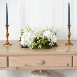 Hydrangea Artificial Arrangement Candelabrum 10 Hydrangea Artificial Arrangement Candelabrum -Artificial nearly natural artificial flowers 4214 1f 1000