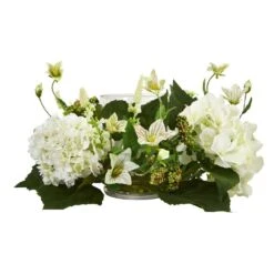 Hydrangea Artificial Arrangement Candelabrum 9 Hydrangea Artificial Arrangement Candelabrum -Artificial nearly natural artificial flowers 4214 4f 1000