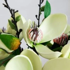 15 In. Artificial Magnolia Arrangement With Vase 13 15 In. Artificial Magnolia Arrangement With Vase -Artificial nearly natural artificial flowers 4534 wh 1f 1000